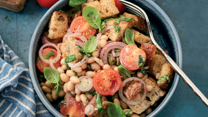 Panzanella aux flageolets
