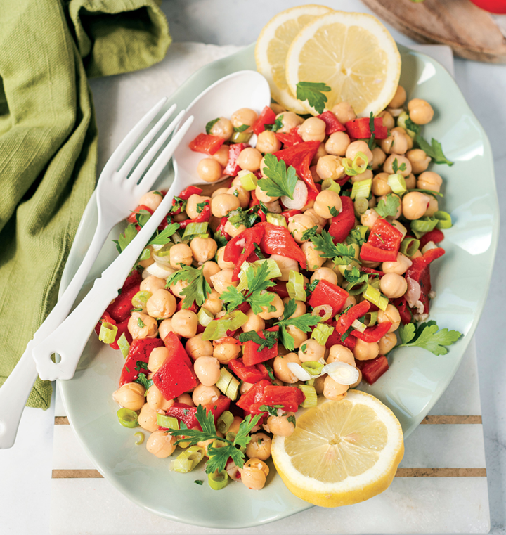 Salade de pois chiches et poivrons