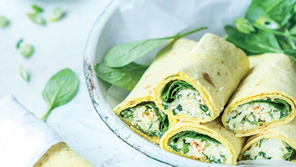 Wrap de salade et tofu